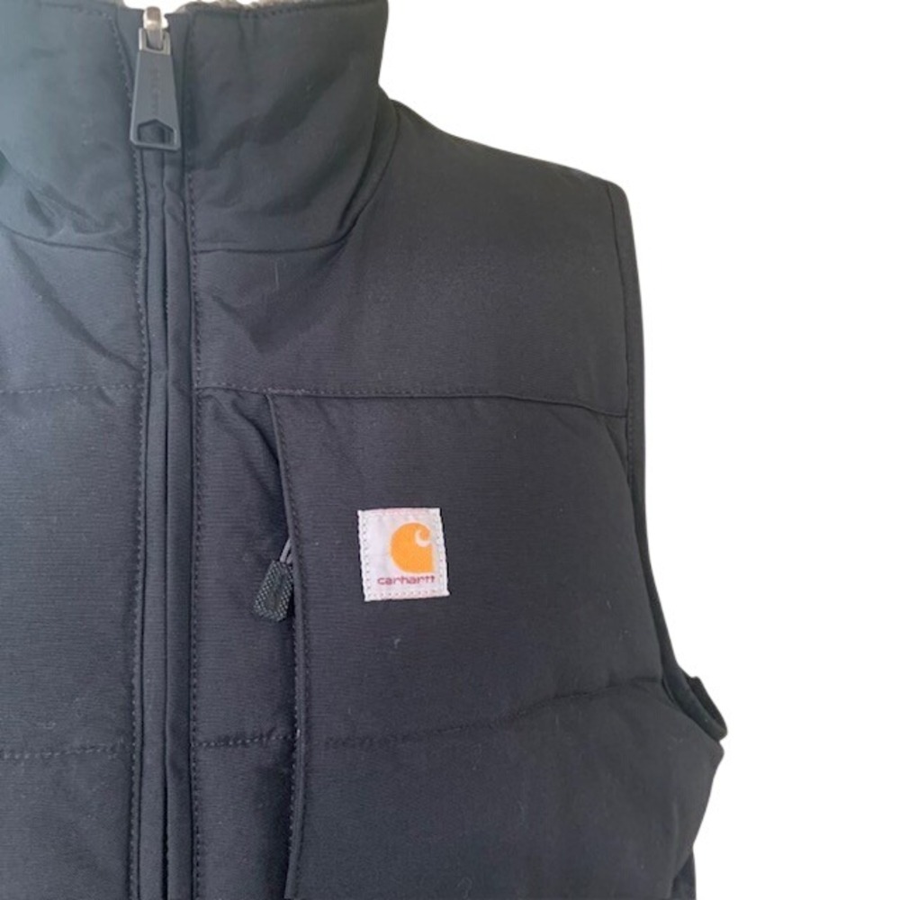 Carhartt Montana Loose Fit Insulated Vest Women's M Black Sherpa Lined OV5607-W - Picture 2 of 8